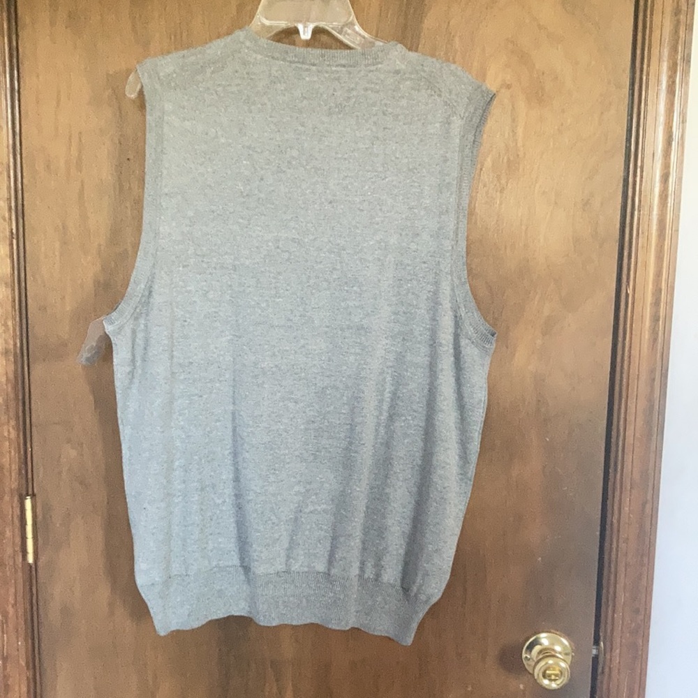 Basic editions heathered gray pullover lightweight sweater vest - Picture 14 of 16
